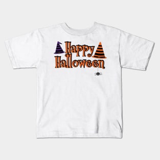 Happy Halloween Spider With Witch Hats Kids T-Shirt